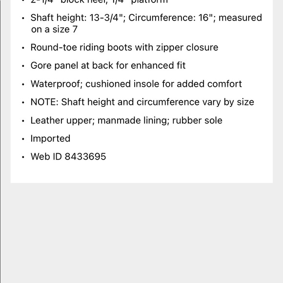 Anaya Waterproof Tall Boots Size 6 - Picture 11 of 12